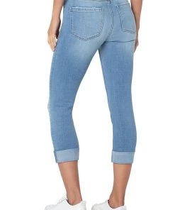 Women Liverpool Charlie Crop Skinny With Wide Rolled Cuff 24" - Riverton 8 Women Liverpool Charlie Crop Skinny With Wide Rolled Cuff 24