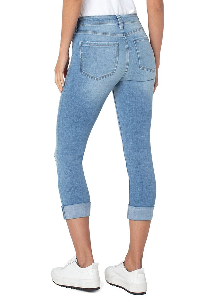 Women Liverpool Charlie Crop Skinny With Wide Rolled Cuff 24" - Riverton 5 Women Liverpool Charlie Crop Skinny With Wide Rolled Cuff 24" - Riverton