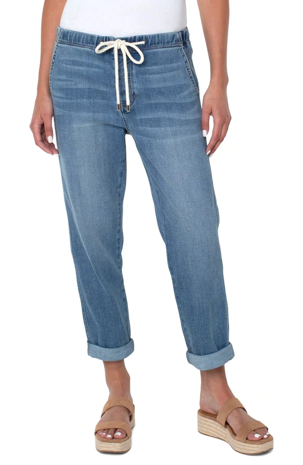 Liverpool Rascal Tie Front Cuffed Pant - Conway Women 4 Liverpool Rascal Tie Front Cuffed Pant - Conway Women