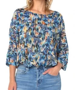 Women Liverpool Gathered Hem Dolman Tie Back Top