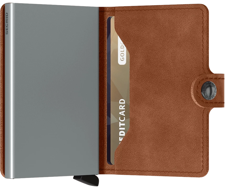 Secrid Mini Wallet - Vintage Cognac-Silver Accessories 4 Secrid Mini Wallet - Vintage Cognac-Silver Accessories