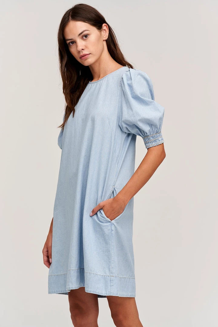 Velvet Naomi Chambray Shift Dress 4 Velvet Naomi Chambray Shift Dress