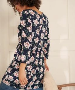 Women Joules Erin V Neck Jersey Tunic