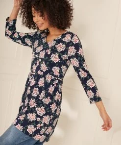 Women Joules Erin V Neck Jersey Tunic