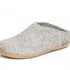 GLERUPS CANADA Glerups Open Heel Slipper - Leather - Grey
