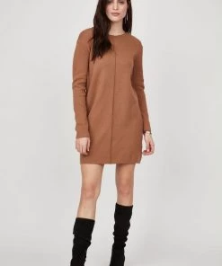 Pistache Knit Dress W/ Front Seam