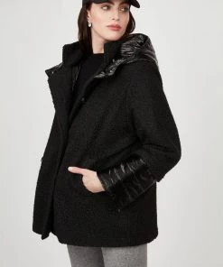 Pistache Boucle Puffer Coat
