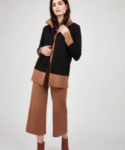 Pistache Knit Jacket W/ Two-Tone Trim