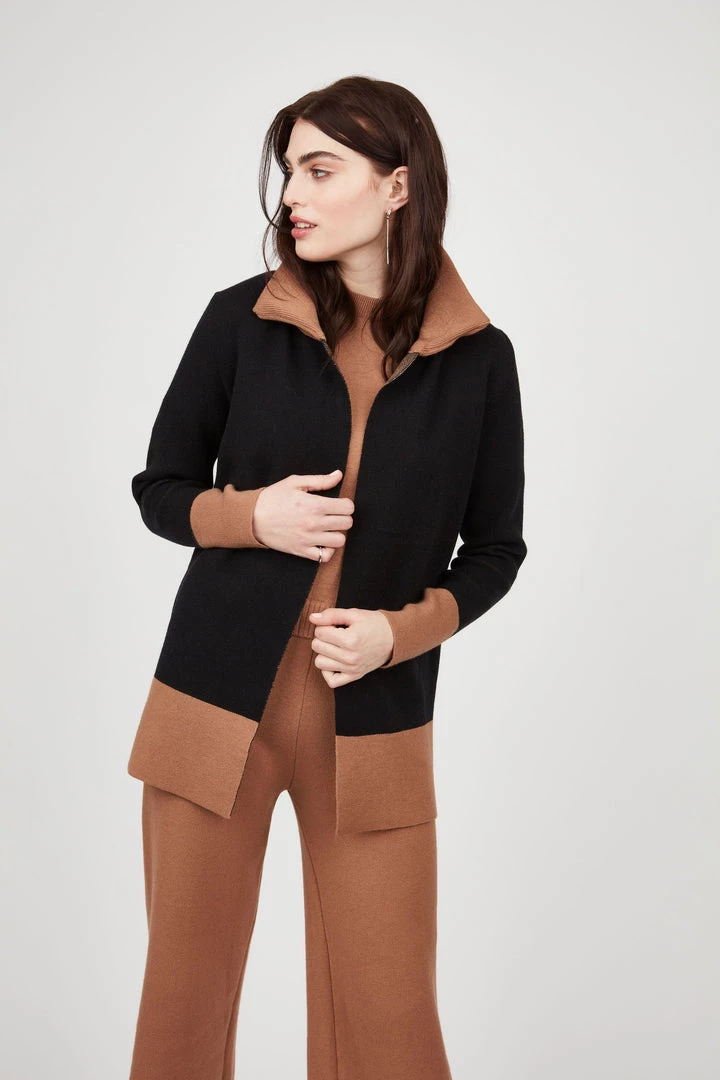 Pistache Knit Jacket W/ Two-Tone Trim 4 Pistache Knit Jacket W/ Two-Tone Trim