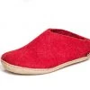 GLERUPS CANADA Glerups Open Heel Slipper - Leather - Red 2 GLERUPS CANADA Glerups Open Heel Slipper - Leather - Red