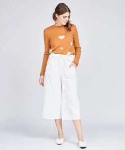 Pistache Women's Heart Detail Knit Sweater