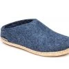 GLERUPS CANADA Glerups Open Heel Slipper - Leather - Denim