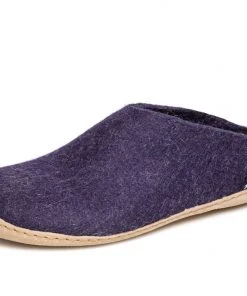 GLERUPS CANADA Glerups Open Heel Slipper - Leather - Purple