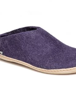 GLERUPS CANADA Glerups Open Heel Slipper - Leather - Purple