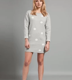 Pistache Knitted Polka Dot Dress * Last Chance