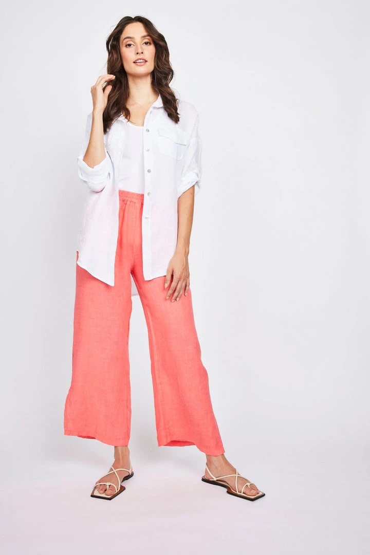 Pistache Double Pocket Linen Blouse 10 Pistache Double Pocket Linen Blouse