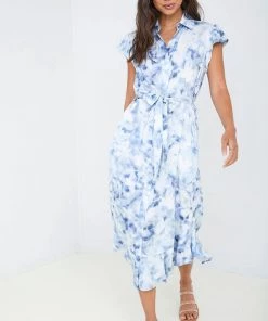 Bella Dahl Short Sleeve Ruffle Hem Dress Women