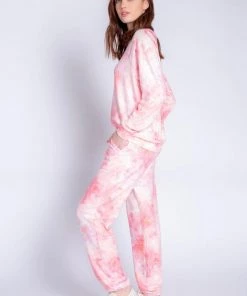 PJ SALVAGE Melting Crayons Tie Dye Banded Pant * Last Chance