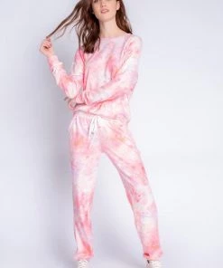 PJ SALVAGE Melting Crayons Tie Dye Banded Pant * Last Chance