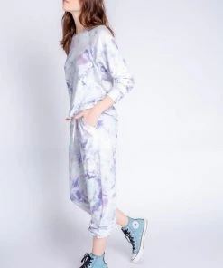 PJ SALVAGE Melting Crayons Tie Dye Banded Pant * Last Chance