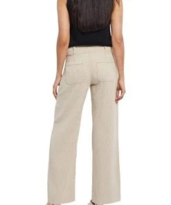 Tribal Wide Leg Pant With Large Waistband