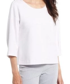 Tribal 3/4 Sleeve Crew Neck Top