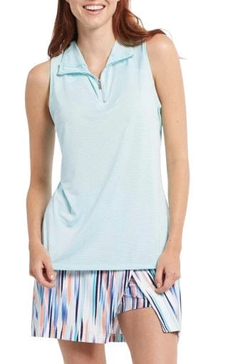 Tribal Sleeveless Breathable Polo With Zipper 5 Tribal Sleeveless Breathable Polo With Zipper