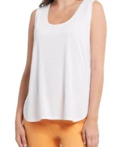 Tribal U-Neck Tank Top With Side Slit