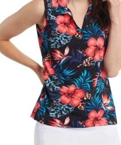 Tribal Sleeveless Henley Top