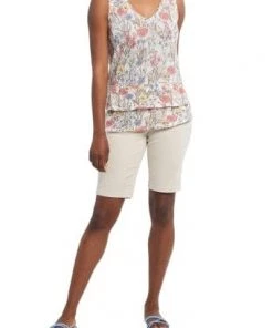 Tribal Sleeveless Top With Double Frill