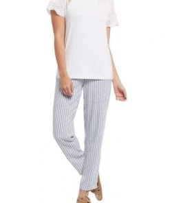 Tribal Combo Short Sleeve Crew Neck Top