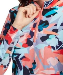 Tribal Long Sleeve Mock Neck Top