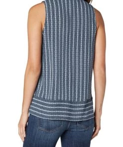 Liverpool Sleeveless V-Neck Side Slit Top Women