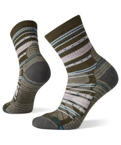 SmartWool Women's Hike Light Cushion Stitch Stripe Mid Crew Socks