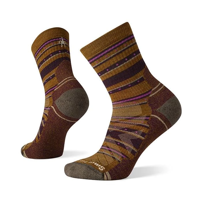 SmartWool Women's Hike Light Cushion Stitch Stripe Mid Crew Socks 4 SmartWool Women's Hike Light Cushion Stitch Stripe Mid Crew Socks