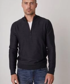 Velvet Men's Lambert Mock Neck Zip Sweater