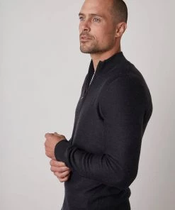 Velvet Men's Lambert Mock Neck Zip Sweater