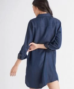 Black Tape_ Women Black Tape Tencel Shirt Dress 7 Black Tape_ Women Black Tape Tencel Shirt Dress