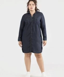 Women Dex Plus Tencel Shirt Dress