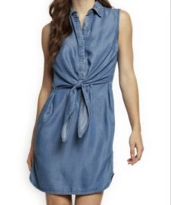 Women Dex Sleeveless Shirt Dress W/ Front * Last Chance