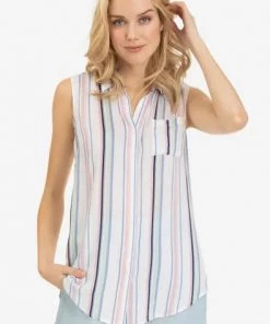 Tribal Sleeveless Button Front Shirt * Last Chance