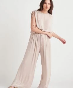 Black Tape_ Black Tape Drawstring Shoulder Elastic Hem Top Women