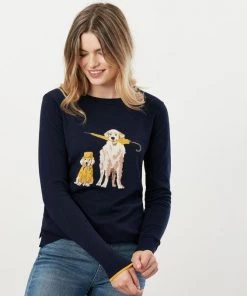 Joules Miranda Knitted Intarsia Crew Neck Jumper Women