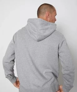Velvet Men's Heather Grey Organic Fleece Hoodie