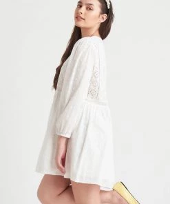 Black Tape_ Black Tape Embroidered Mini Dress