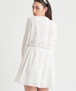 Black Tape_ Black Tape Embroidered Mini Dress