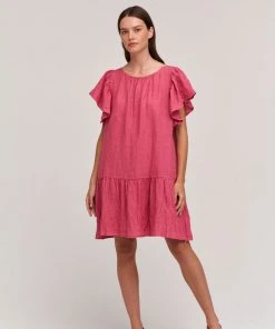 Women Velvet Cassidy Linen Dress