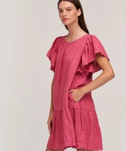 Women Velvet Cassidy Linen Dress