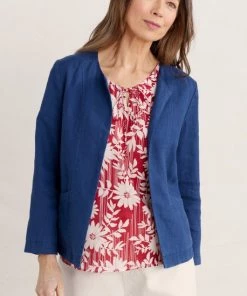 Women's Outerwear Sea Salt Country House Linen Jacket