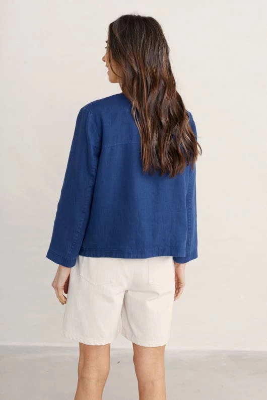 Women's Outerwear Sea Salt Country House Linen Jacket 5 Women's Outerwear Sea Salt Country House Linen Jacket